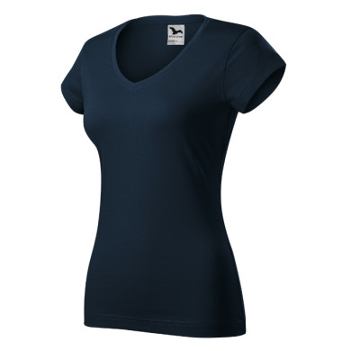 Tee-shirt femme Fit V-neck 162 - bleu marine