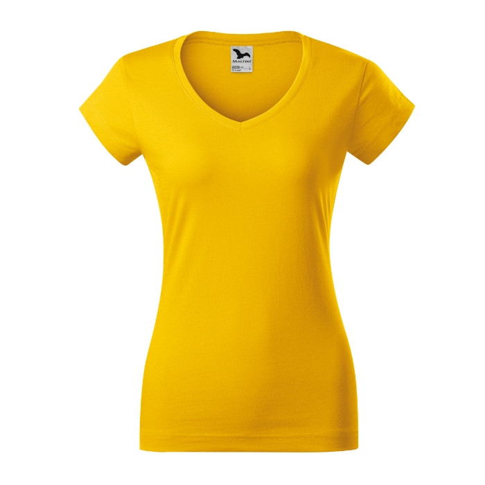 Tee-shirt femme Fit V-neck 162 - jaune
