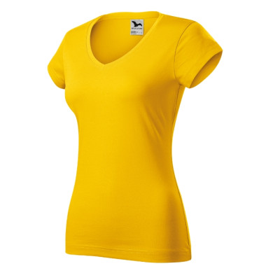Tee-shirt femme Fit V-neck 162 - jaune