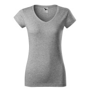 Tee-shirt femme Fit V-neck 162 - gris chiné foncé
