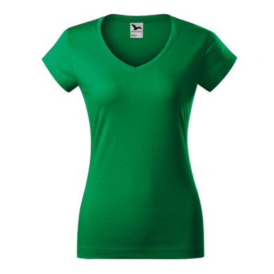 Tee-shirt femme Fit V-neck 162 - vert moyen