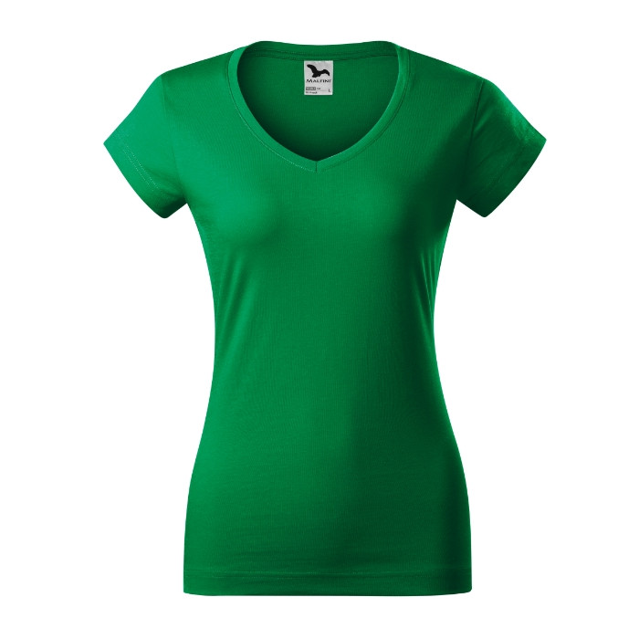Tee-shirt femme Fit V-neck 162 - vert moyen