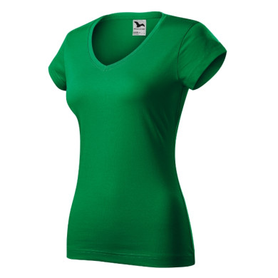 Tee-shirt femme Fit V-neck 162 - vert moyen