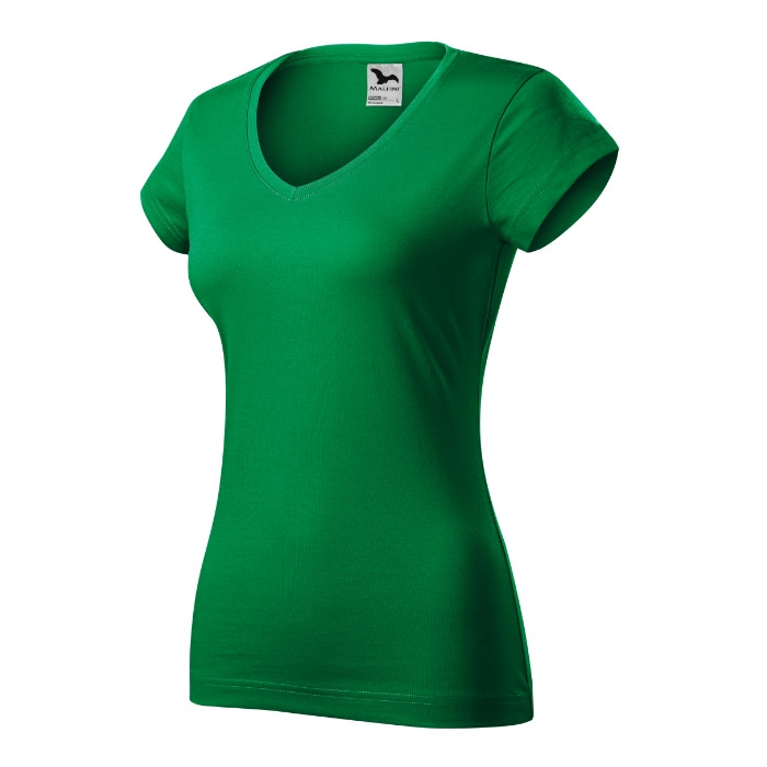 Tee-shirt femme Fit V-neck 162 - vert moyen
