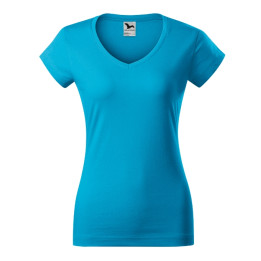 Tee-shirt femme Fit V-neck 162 - turquoise