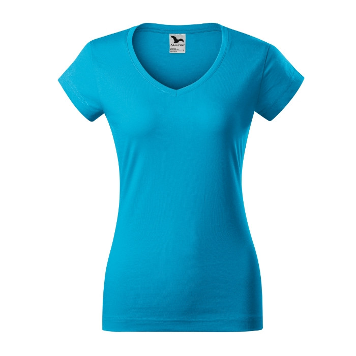 Tee-shirt femme Fit V-neck 162 - turquoise
