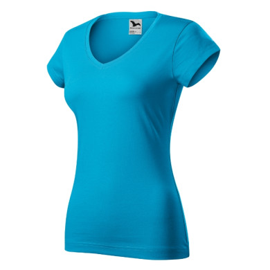 Tee-shirt femme Fit V-neck 162 - turquoise