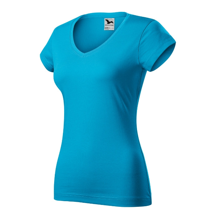 Tee-shirt femme Fit V-neck 162 - turquoise