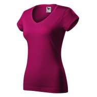 Tee-shirt femme Fit V-neck 162 - fuchsia red