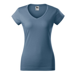 Tee-shirt femme Fit V-neck 162 - denim