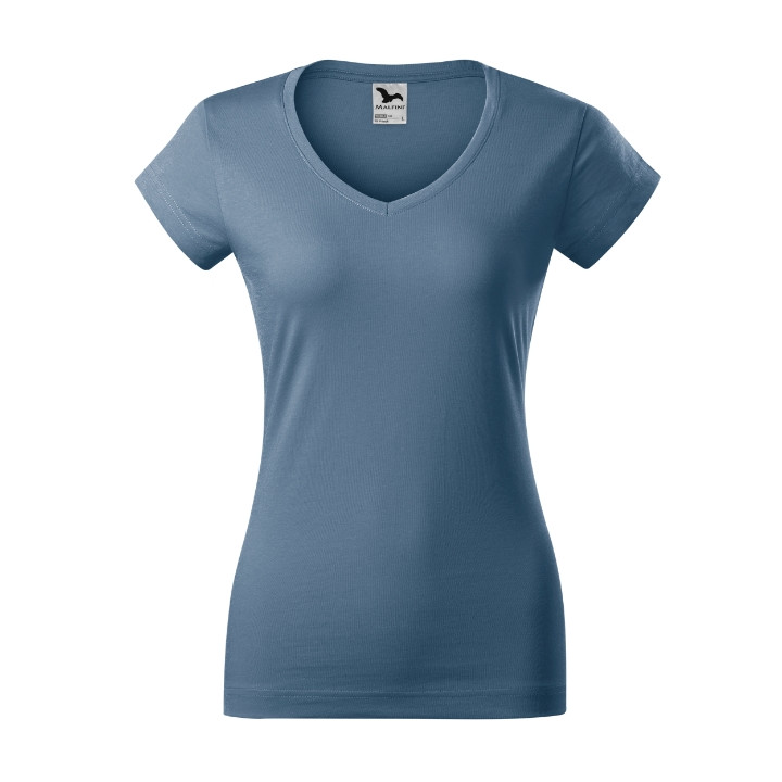 Tee-shirt femme Fit V-neck 162 - denim