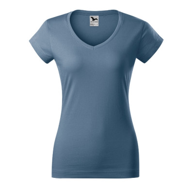 Tee-shirt femme Fit V-neck 162 - denim