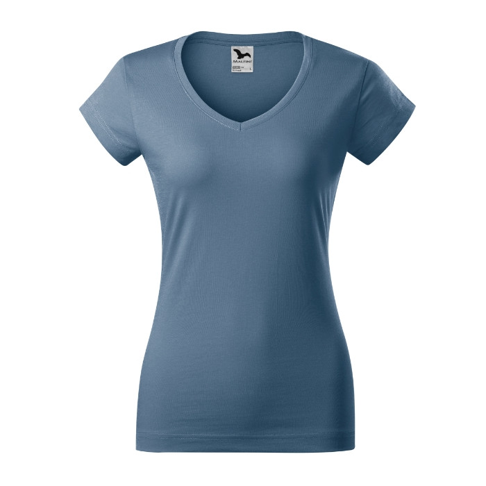 Tee-shirt femme Fit V-neck 162 - denim