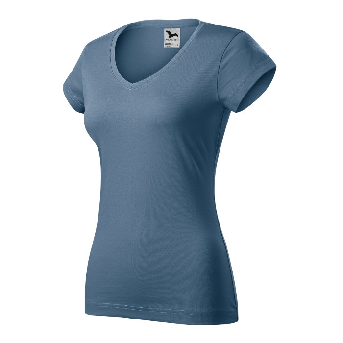 Tee-shirt femme Fit V-neck 162 - denim
