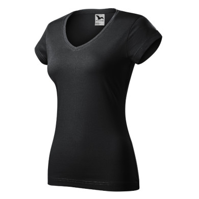 Tee-shirt femme Fit V-neck 162 - ebony gray
