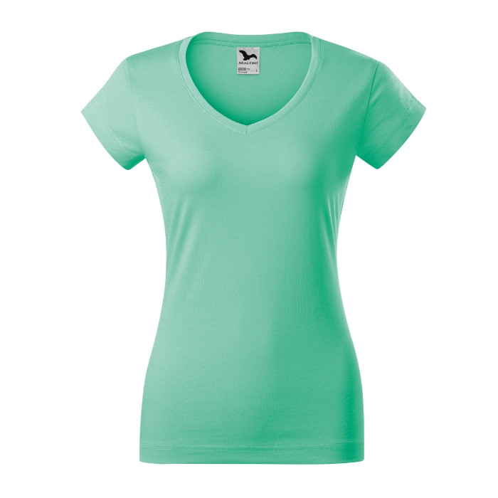 Tee-shirt femme Fit V-neck 162 - vert menthe