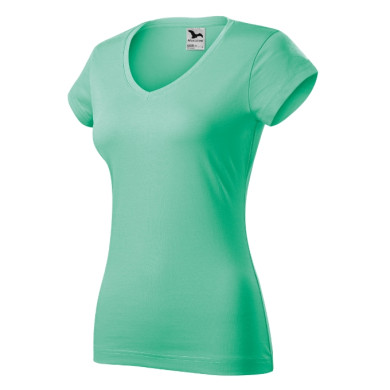 Tee-shirt femme Fit V-neck 162 - vert menthe