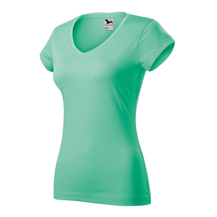 Tee-shirt femme Fit V-neck 162 - vert menthe