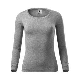 Tee-shirt femme Fit-T LS 169 - gris chiné foncé