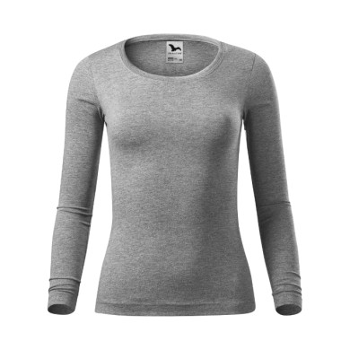 Tee-shirt femme Fit-T LS 169 - gris chiné foncé