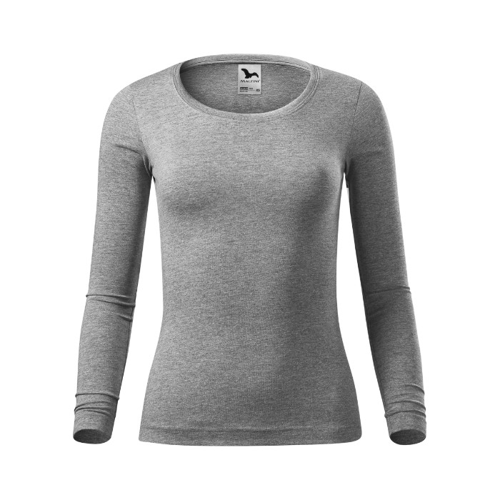 Tee-shirt femme Fit-T LS 169 - gris chiné foncé