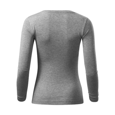 Tee-shirt femme Fit-T LS 169 - gris chiné foncé