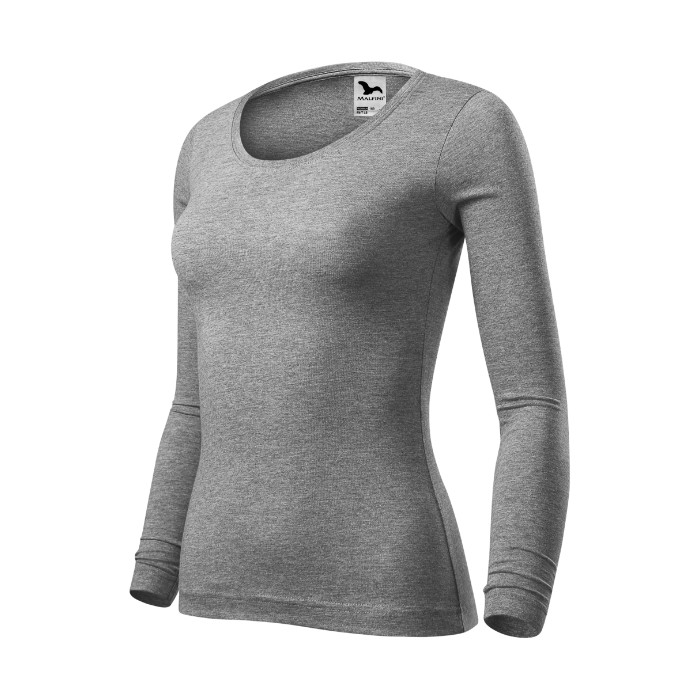 Tee-shirt femme Fit-T LS 169 - gris chiné foncé