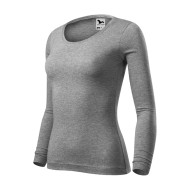 Tee-shirt femme Fit-T LS 169 - gris chiné foncé