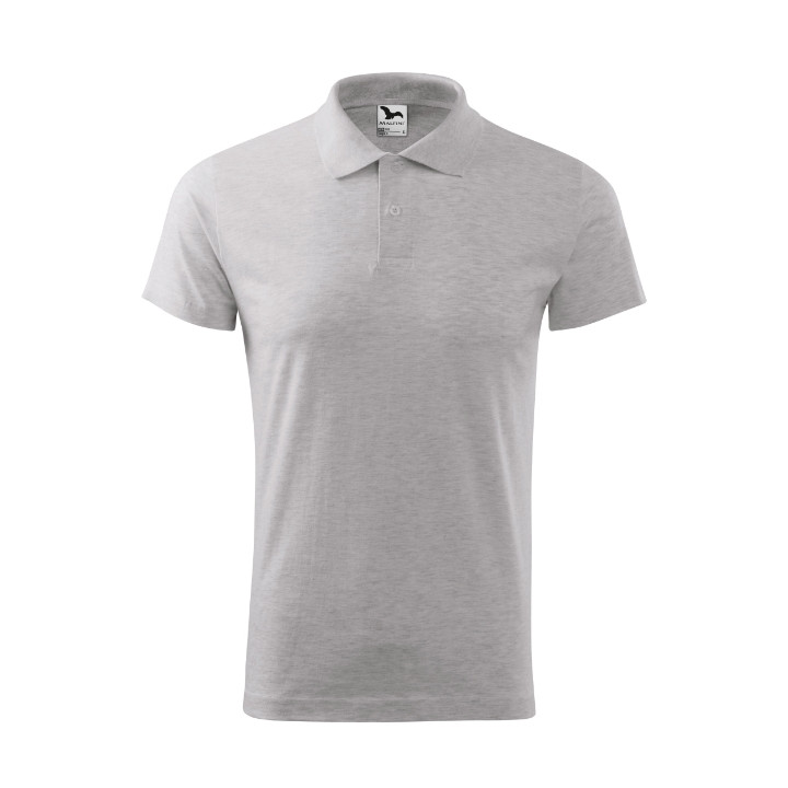 Polo homme Single J. 202 - gris chiné clair