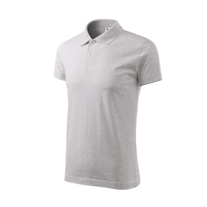 Polo homme Single J. 202 - gris chiné clair
