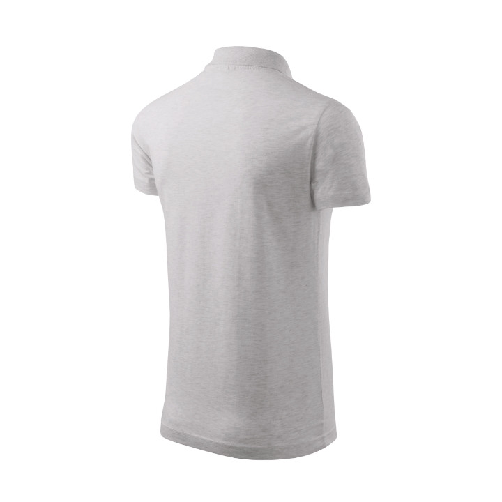 Polo homme Single J. 202 - gris chiné clair