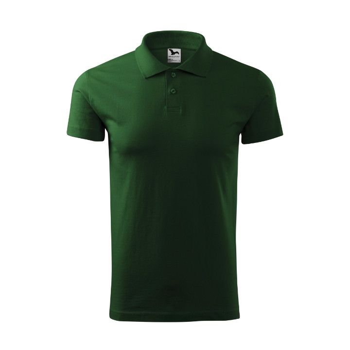 Polo homme Single J. 202 - vert bouteille