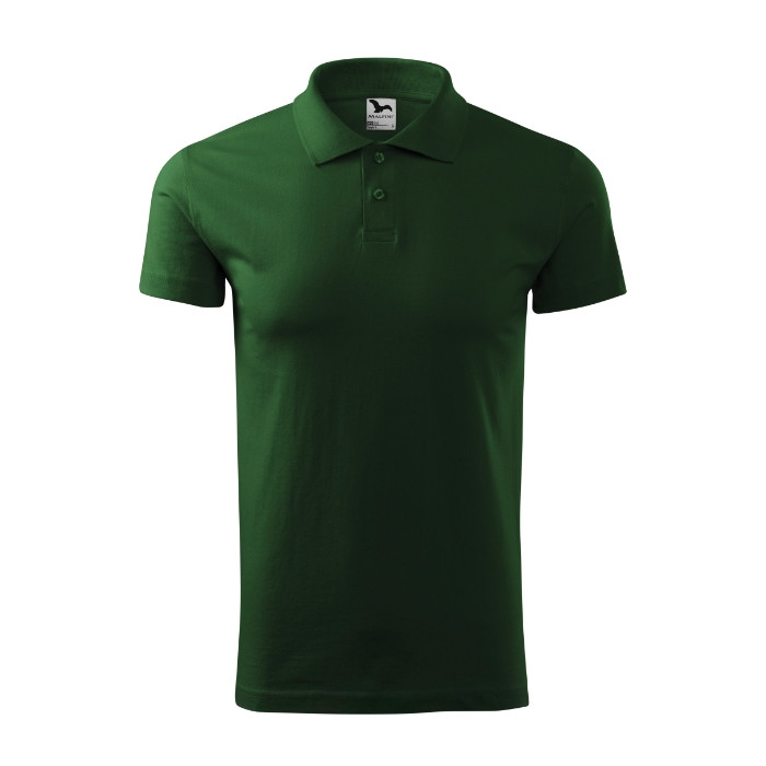 Polo homme Single J. 202 - vert bouteille