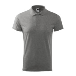 Polo homme Single J. 202 - gris chiné foncé