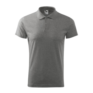 Polo homme Single J. 202 - gris chiné foncé