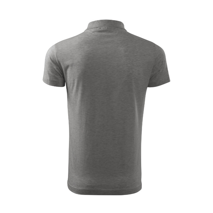 Polo homme Single J. 202 - gris chiné foncé