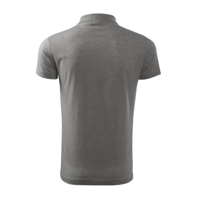 Polo homme Single J. 202 - gris chiné foncé