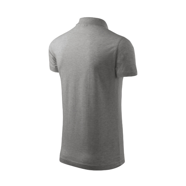 Polo homme Single J. 202 - gris chiné foncé