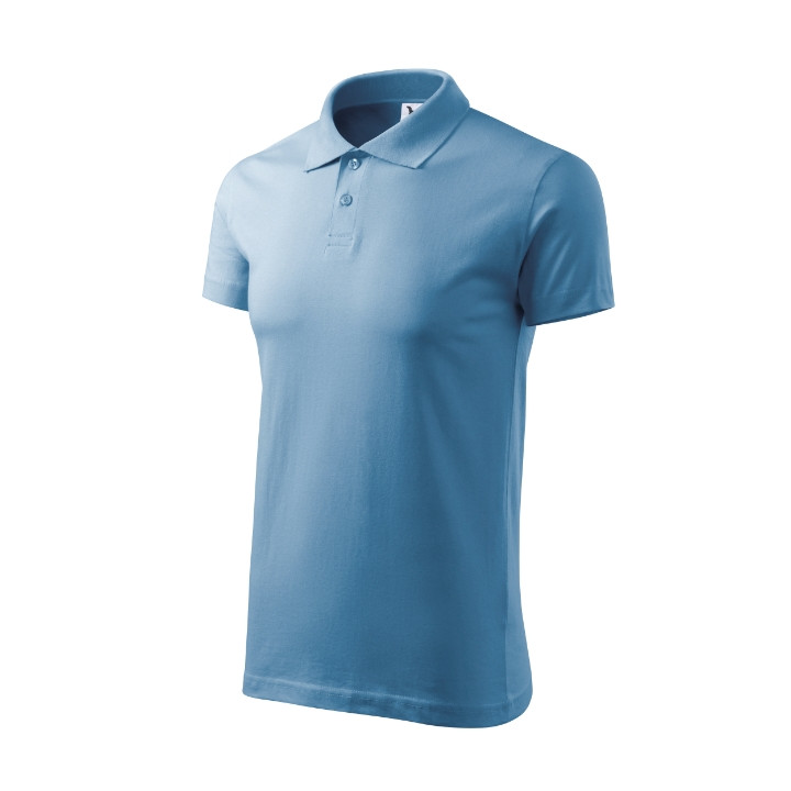 Polo homme Single J. 202 - bleu azur