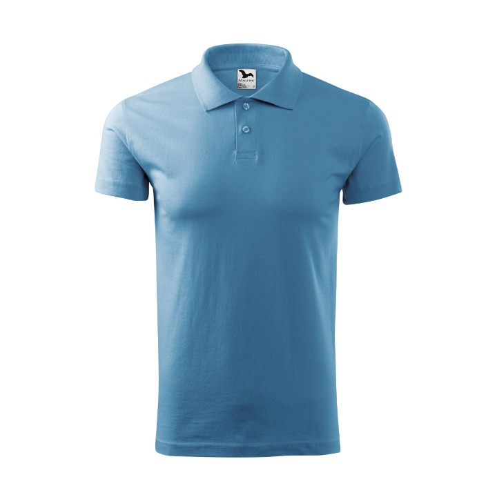 Polo homme Single J. 202 - bleu azur