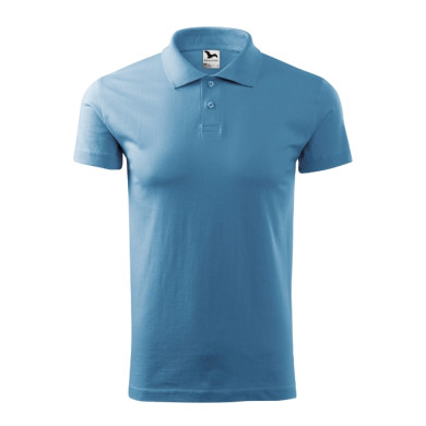 Polo homme Single J. 202 - bleu azur