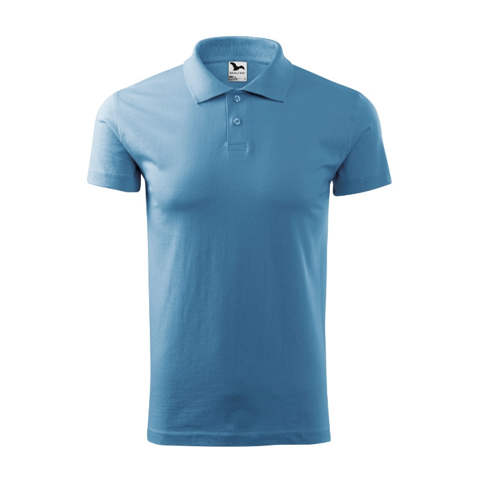 Polo homme Single J. 202 - bleu azur