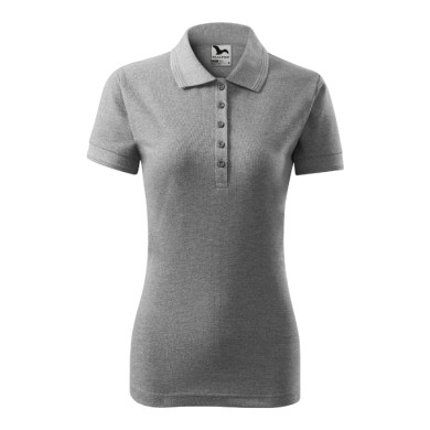 Polo femme Pique Polo 210 - gris chiné foncé