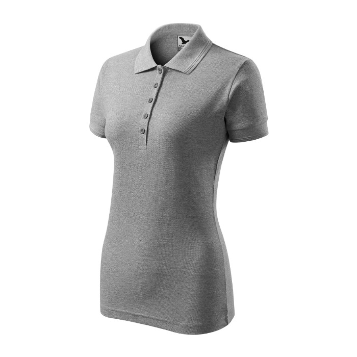 Polo femme Pique Polo 210 - gris chiné foncé