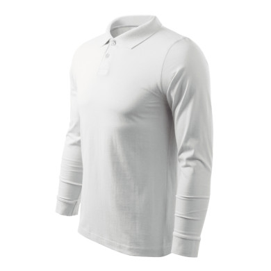 Polo homme Single J. LS 211 - blanc
