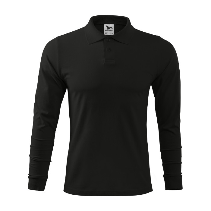 Polo homme Single J. LS 211 - noir