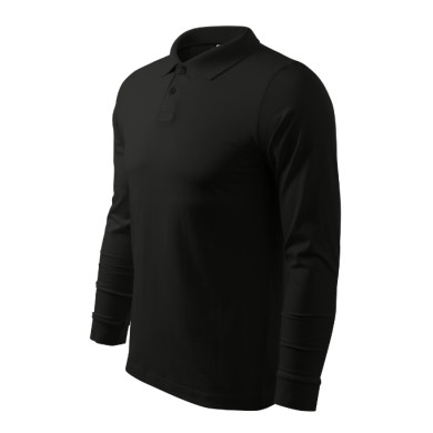 Polo homme Single J. LS 211 - noir