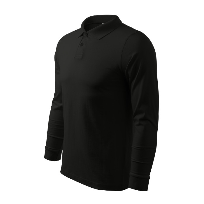 Polo homme Single J. LS 211 - noir