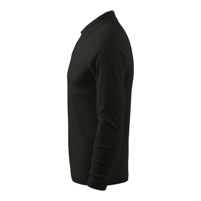 Polo homme Single J. LS 211 - noir