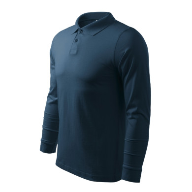 Polo homme Single J. LS 211 - bleu marine